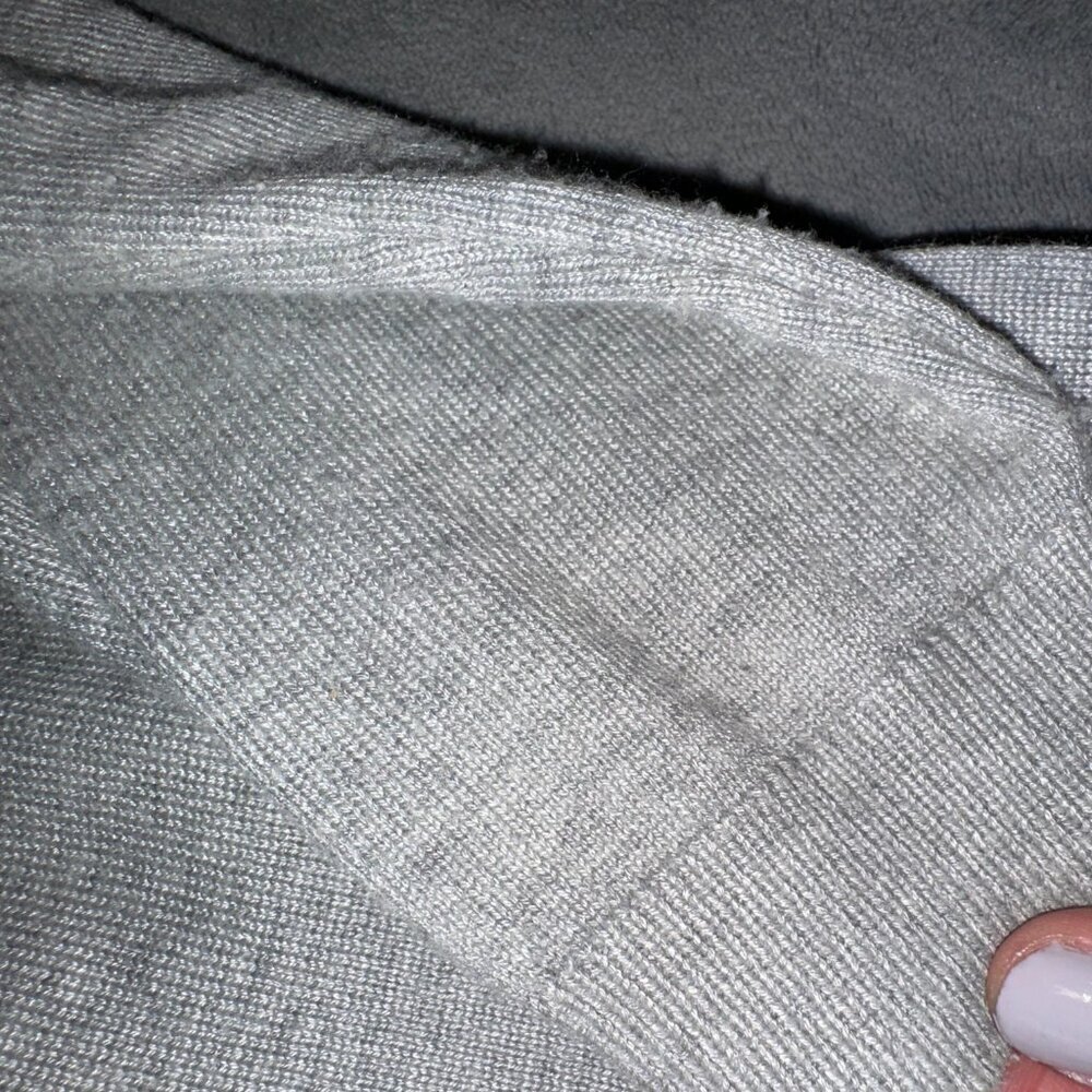 Philosophy Cowl Neck Women's Light Heathered Gray Long Sleeve Cardigan Women's M - Picture 14 of 15